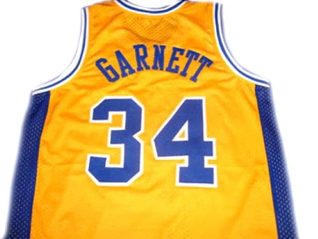Kevin Garnett Jersey #34 Admirals High School Basketball Yellow by My store basketball