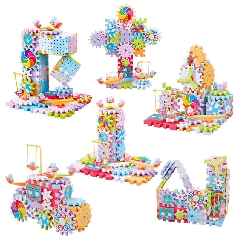 Paradise of various electric building blocks for children by Bowlift
