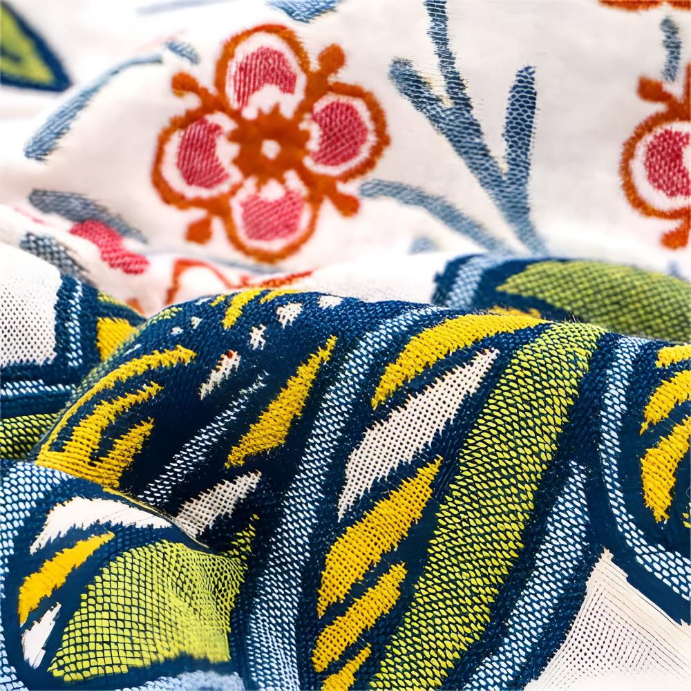 Reversible Garden Bloom Bath Towel by Casa & Beyond