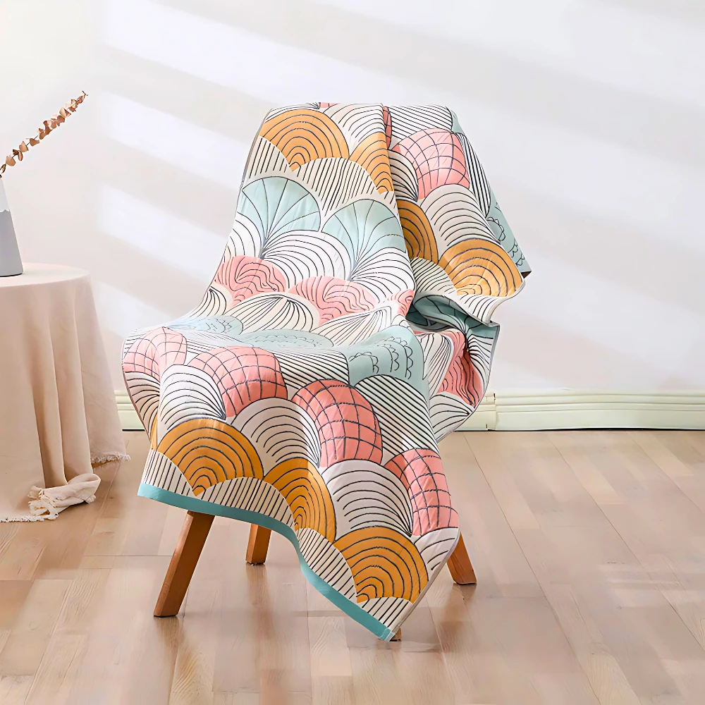 Shell Print Jacquard Cotton Bath Towel by Casa & Beyond