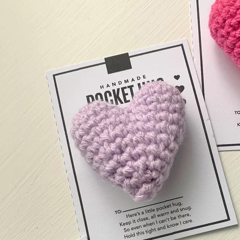 Pocket Hug Crocheted Heart Small Gift by BowLift