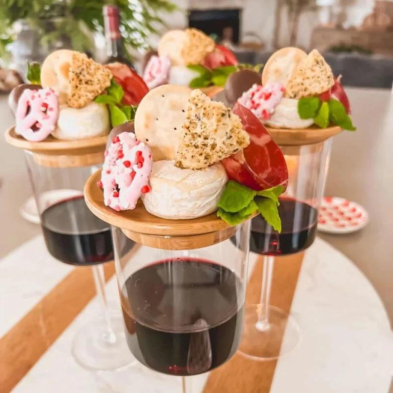 Wine glass for sausage platter by Bowlift