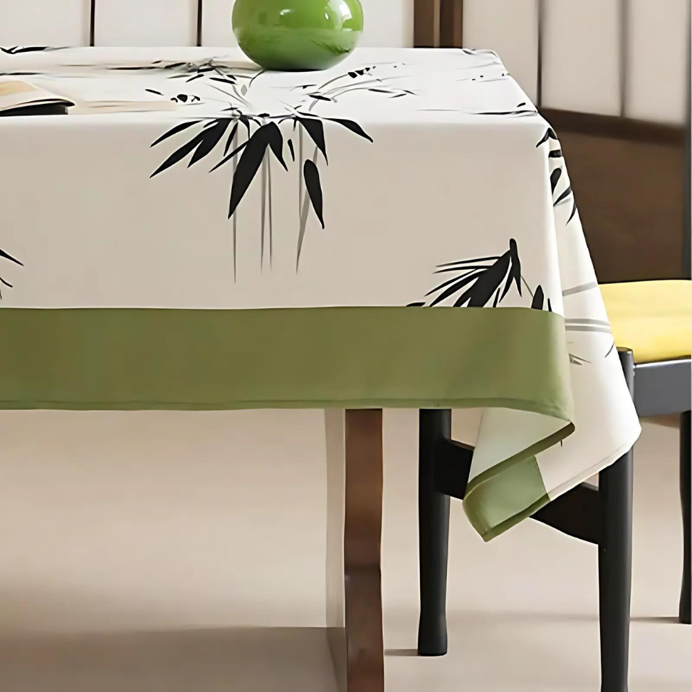 Elegant Pastoral Bamboo Zen Tablecloth by Casa & Beyond