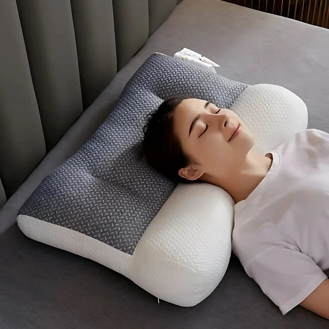 SpineEase | Orthopedic Neck Pillow – Pain Relief – Breathable Memory Foam – For Side Sleepers & All Sleep Positions Bowlift by Bowlift