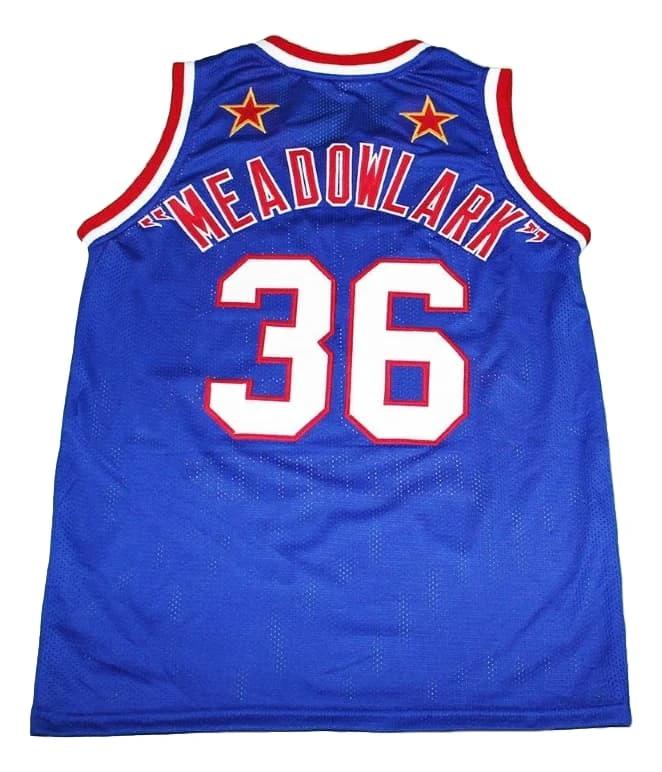 Meadowlark Jersey #36 Harlem Globetrotters Basketball Blue by My store basketball