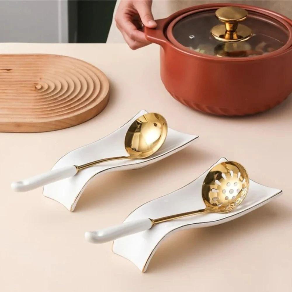 Flowline Ceramic Cooking Spoon Rest by Casa & Beyond