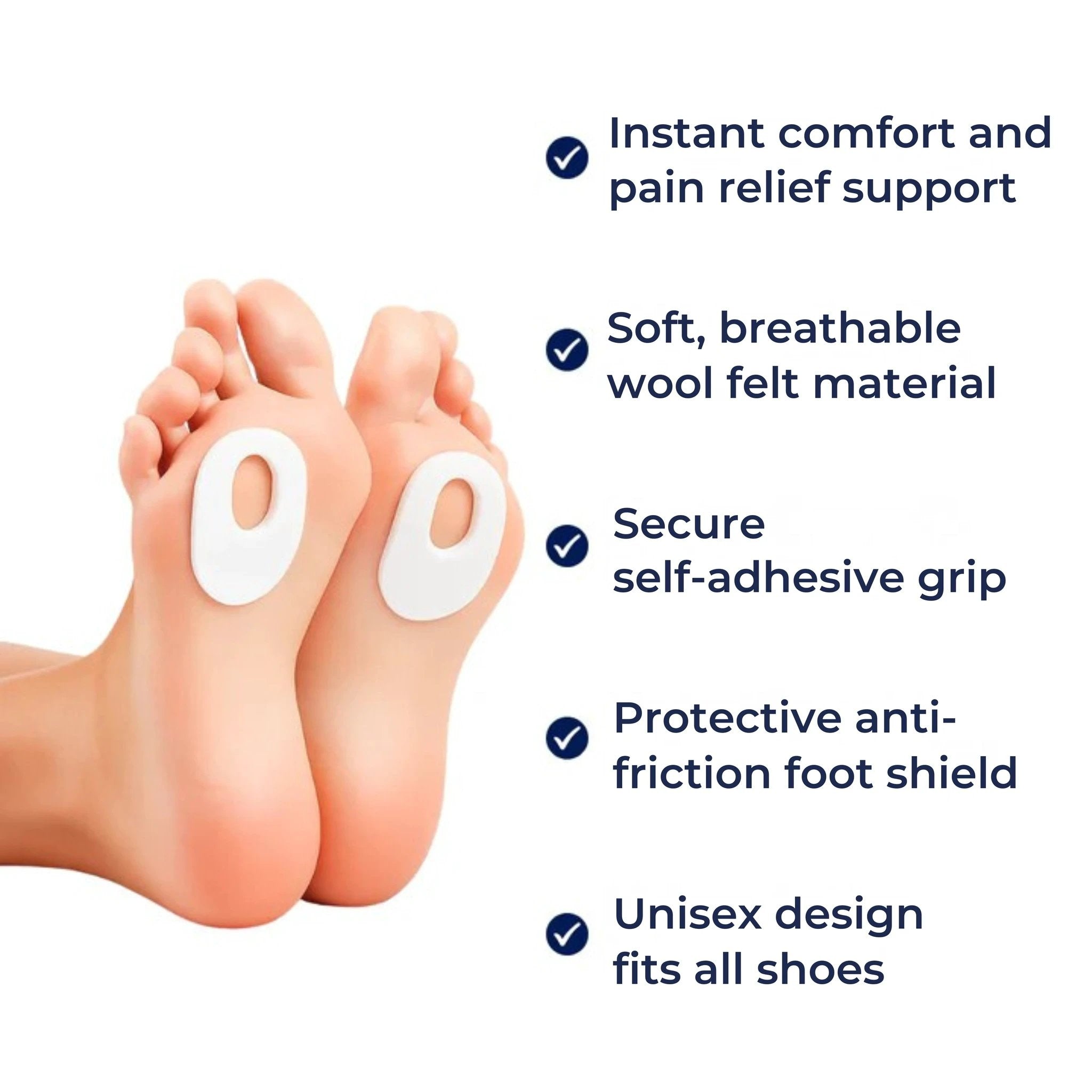 Pressure-Relief Gel Barrier – Soft Felt Adhesive Design – Shoe-Rubbing & Walking Relief for Men & Women Bowlift by Bowlift