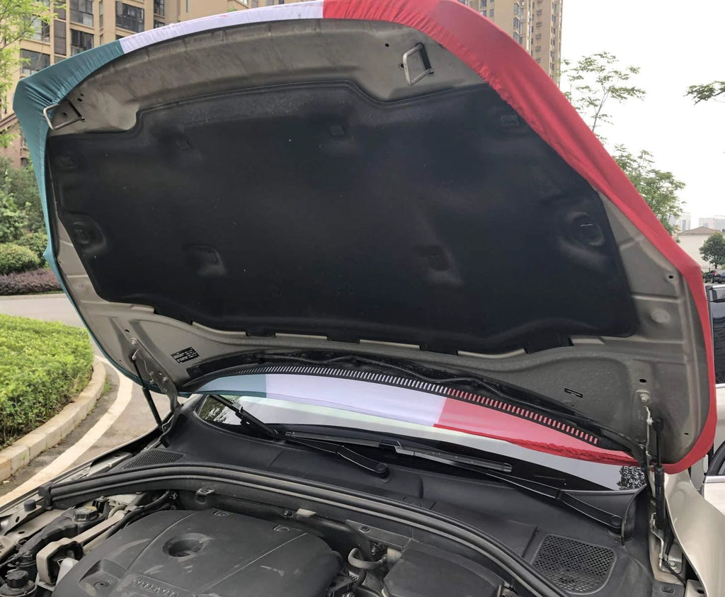 Mexico Car Hood Cover Flag ,México Engine Banner Flag,3.3X5ft/6X7FT,100% Polyester Elastic Fabrics Can be Washed by flagsshop