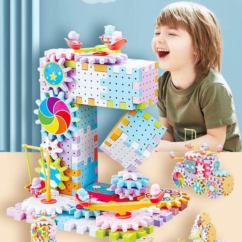 Paradise of various electric building blocks for children by Bowlift