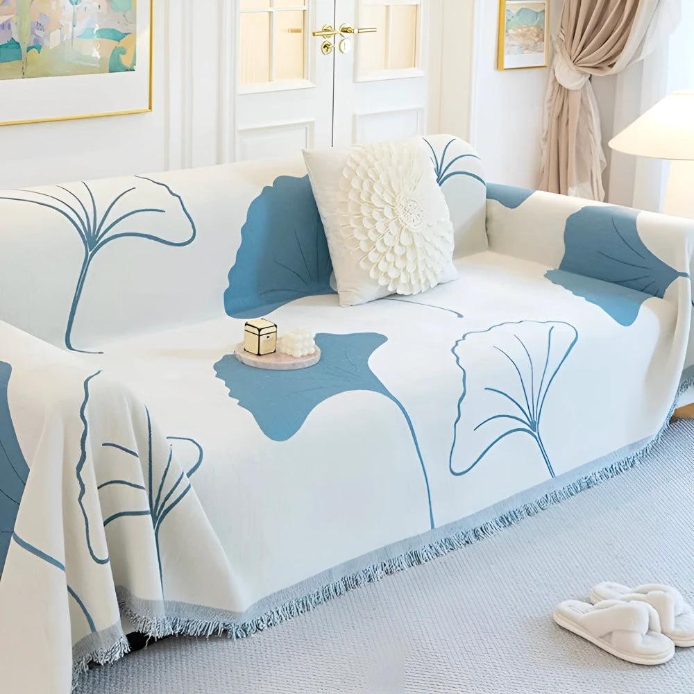 Pastoral Style Ginkgo Leaf Sofa Cover by Casa & Beyond