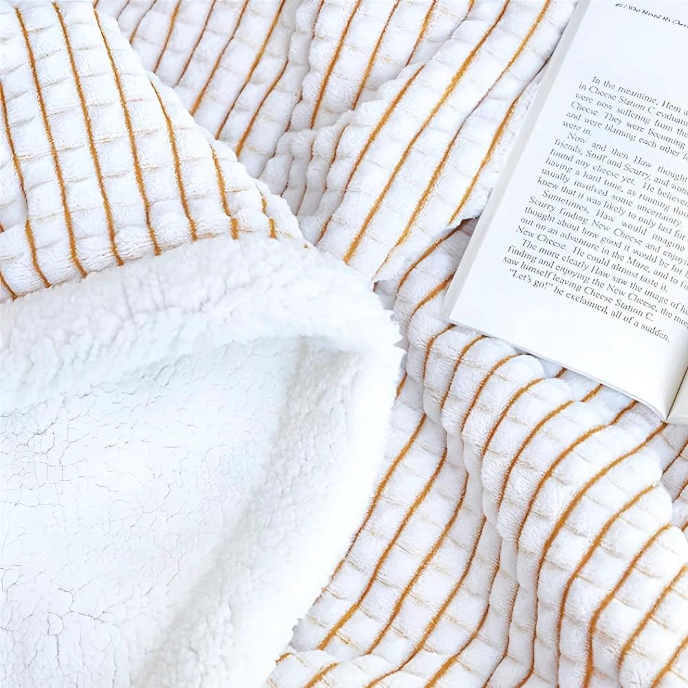 Warm Waffle Sherpa Blanket by Casa & Beyond