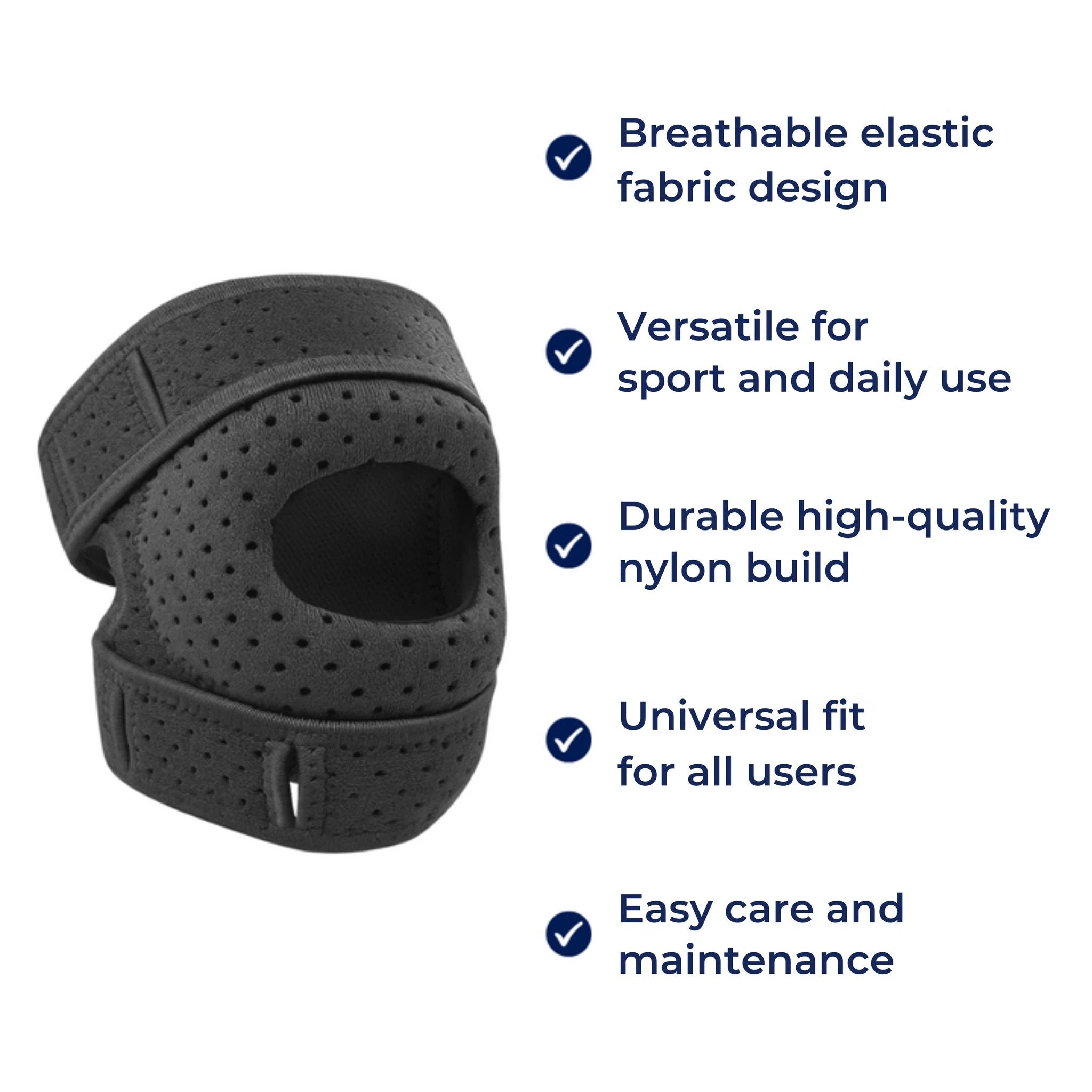 Knee Pain Relief – Breathable Elastic Support – Adjustable Non Slip Strap – Running Training Daily Use Bowlift by Bowlift