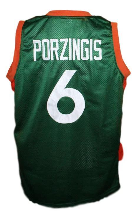Kristaps Porzingis Jersey #6 Cajasol Sevilla Basketball Green by My store basketball