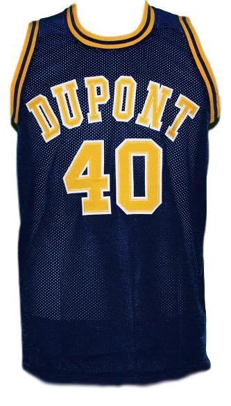 Randy Moss Jersey #40 Dupont High School Basketball Navy Blue by My store basketball
