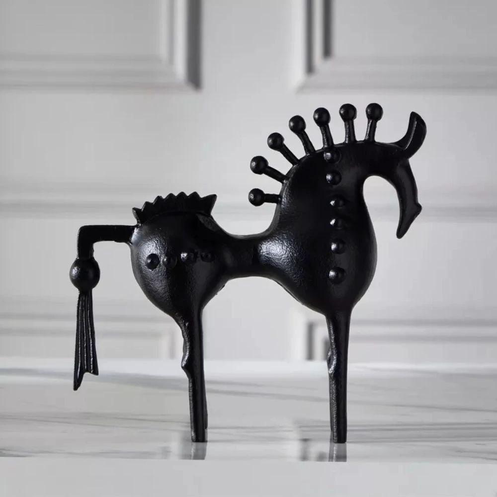 Black Stallion Metal Sculpture by Casa & Beyond