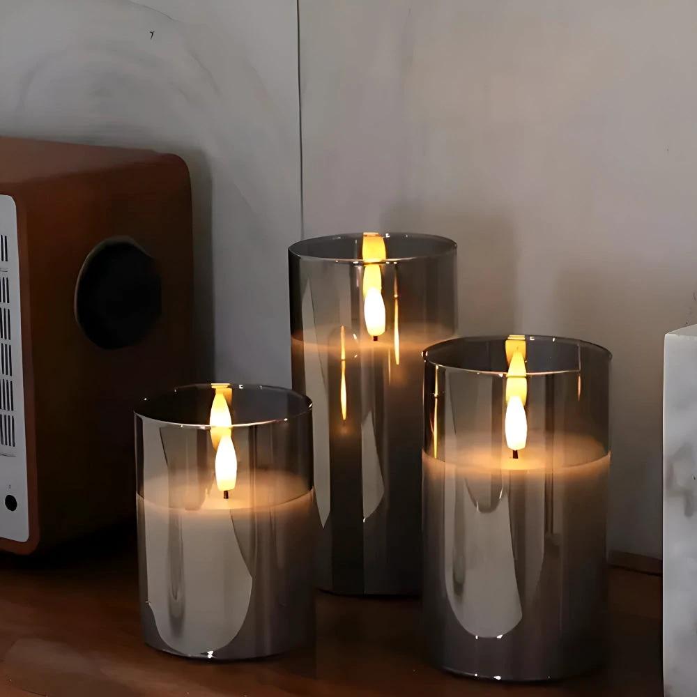 Ethereal 3D Flameless Candle | 3pcs Set by Casa & Beyond