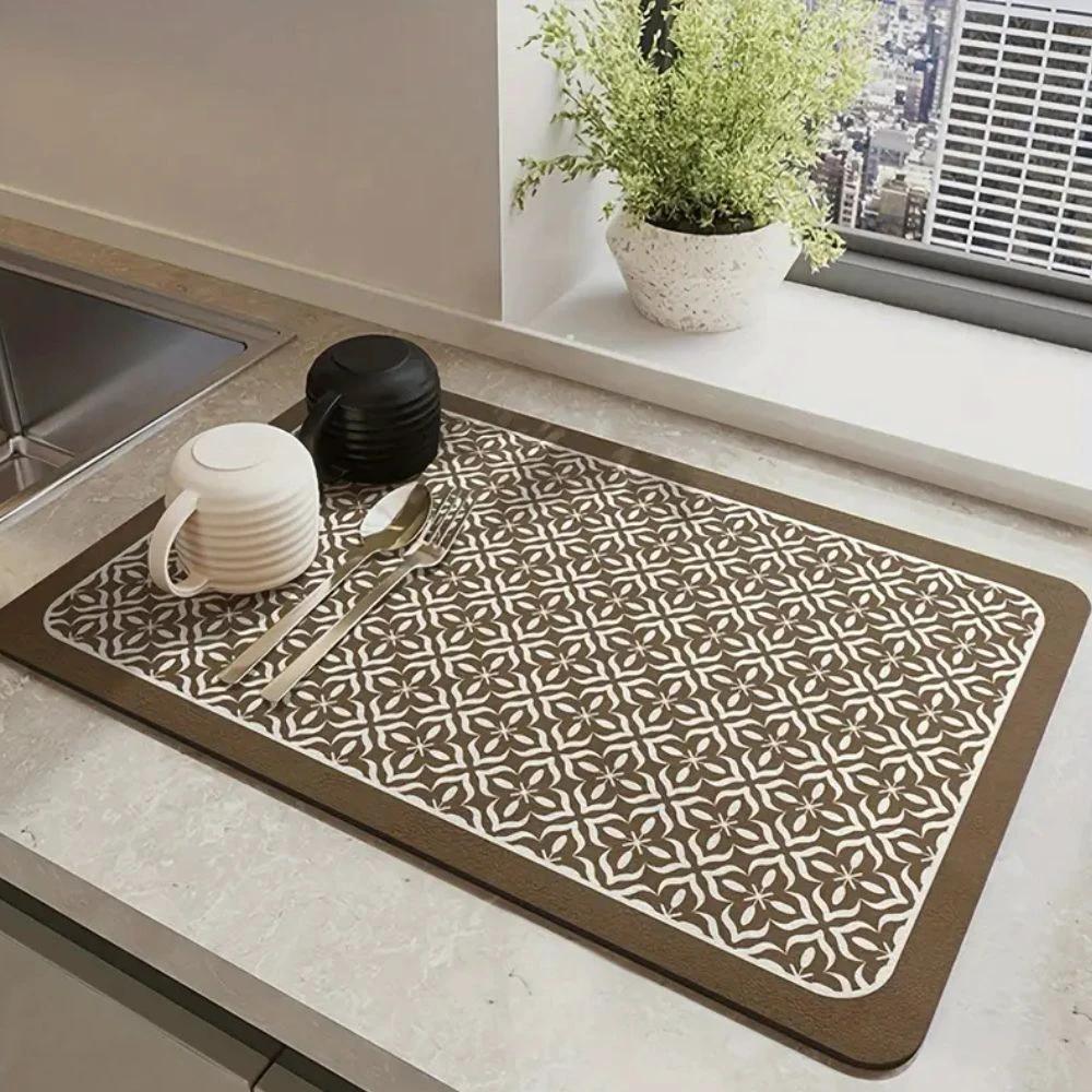 Mandala Kitchen Dish Drying Mat by Casa & Beyond