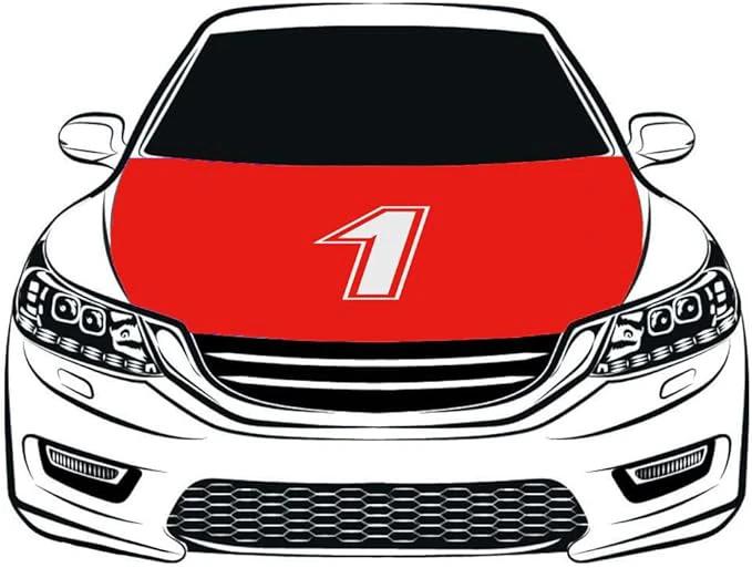 Number Car Hood Cover Flag ,Engine Flag ,3.3X5ft/6X7FT, 100% Polyester Elastic Fabrics Can be Washed Suitable for large SUV and Pickup Trucks by flagsshop