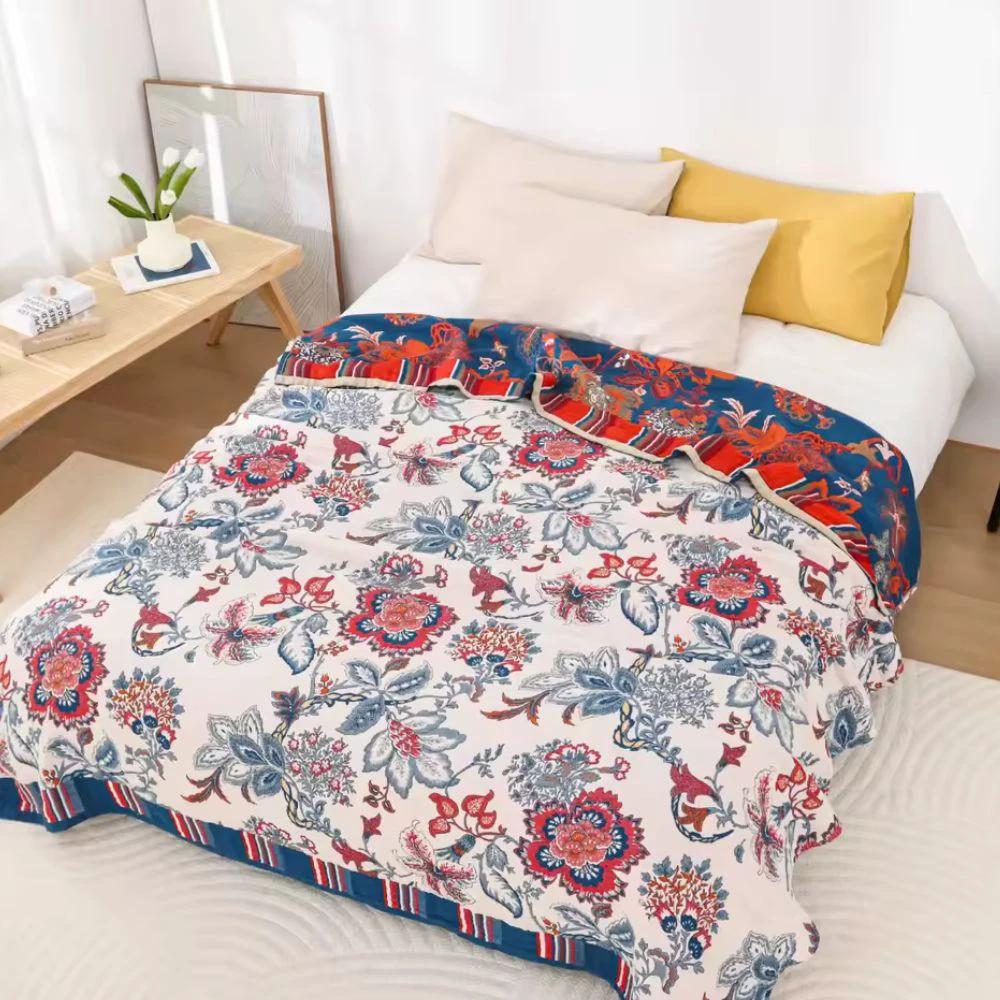 Retro Botanica Bliss Cotton Blanket by Casa & Beyond