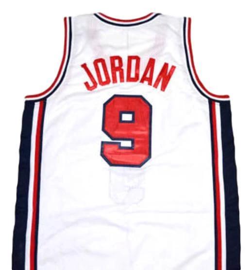Michael Jordan Jersey #9 Team USA Basketball White by My store basketball
