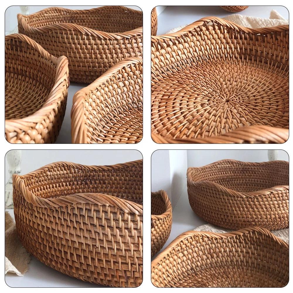 Stylish Handwoven Rattan Basket by Casa & Beyond