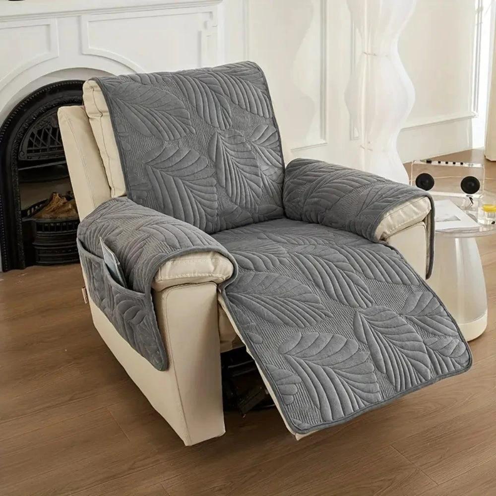 Verdant Leaf Pattern Recliner Cover by Casa & Beyond