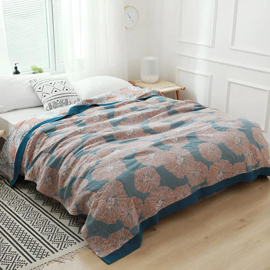 Botanical Bliss Cotton Blanket by Casa & Beyond