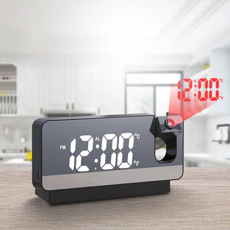 Intelligent digital projection clock by Bowlift