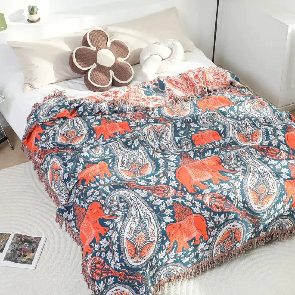 Soft Wander Tusk Cotton Blanket by Casa & Beyond