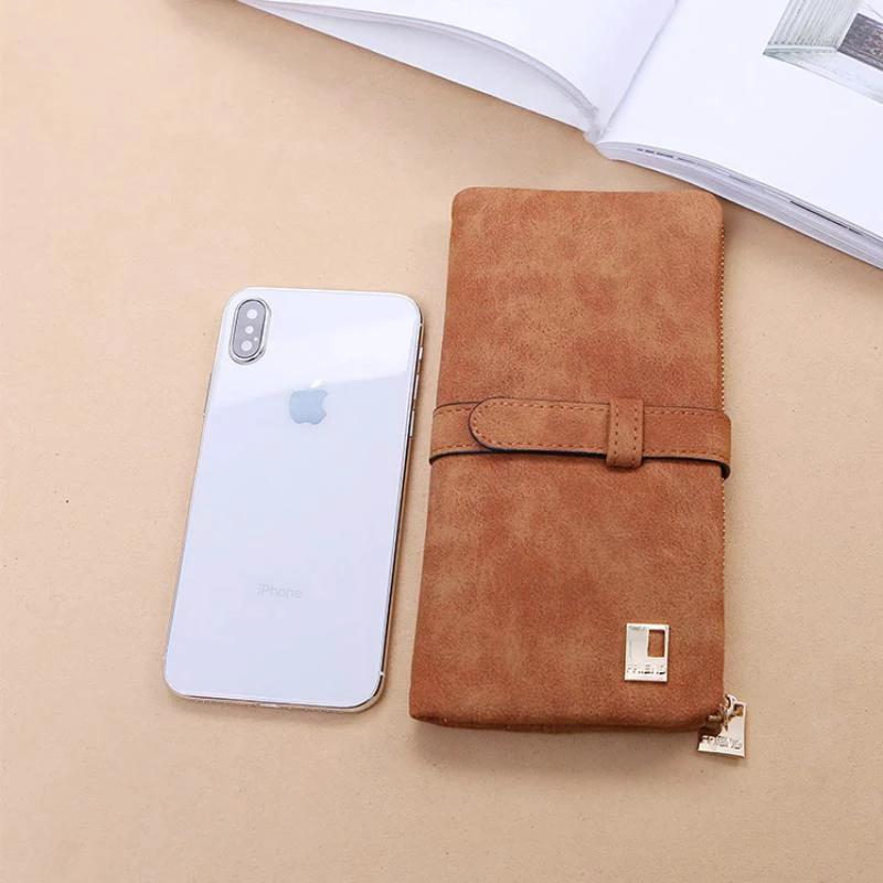 Long wallet with two compartments for women by Bowlift