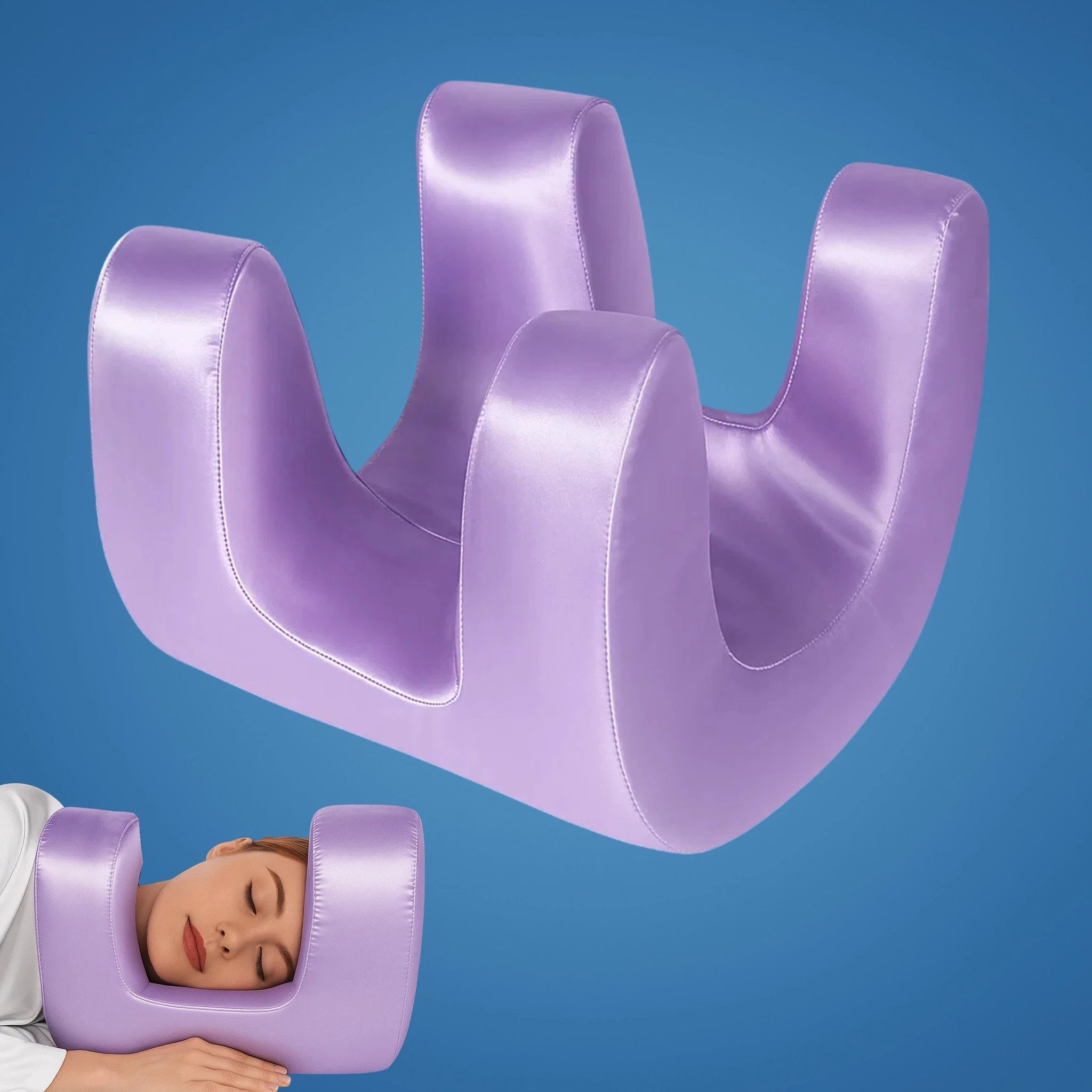 DermSleep | Anti‑Wrinkle Beauty Pillow – Cooling Memory Foam – Ergonomic Contour – Skin Care Support – Side & Back Sleepers Bowlift by Bowlift