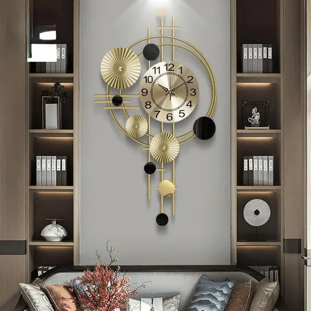 Vornix | Large Modern Wall Clock – Elegant Metal Design for Living Room or Office by BowLift