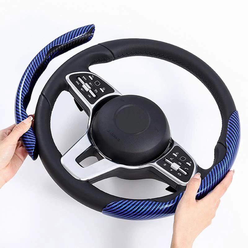 Universal Laser Carbon Fiber Pattern Steering Wheel Cover by BowLift