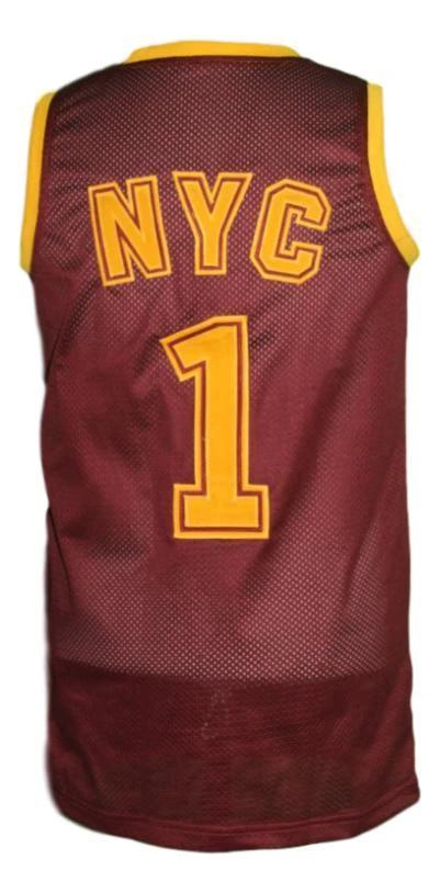 Nyc Jersey #1 Rucker Park College Basketball New Sewn Maroon by My store basketball