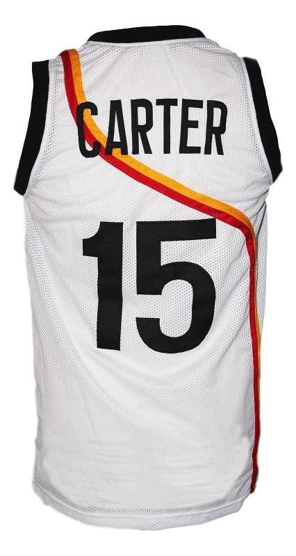 Vince Carter Jersey #15 Roswell Rayguns Basketball New Sewn White by My store basketball