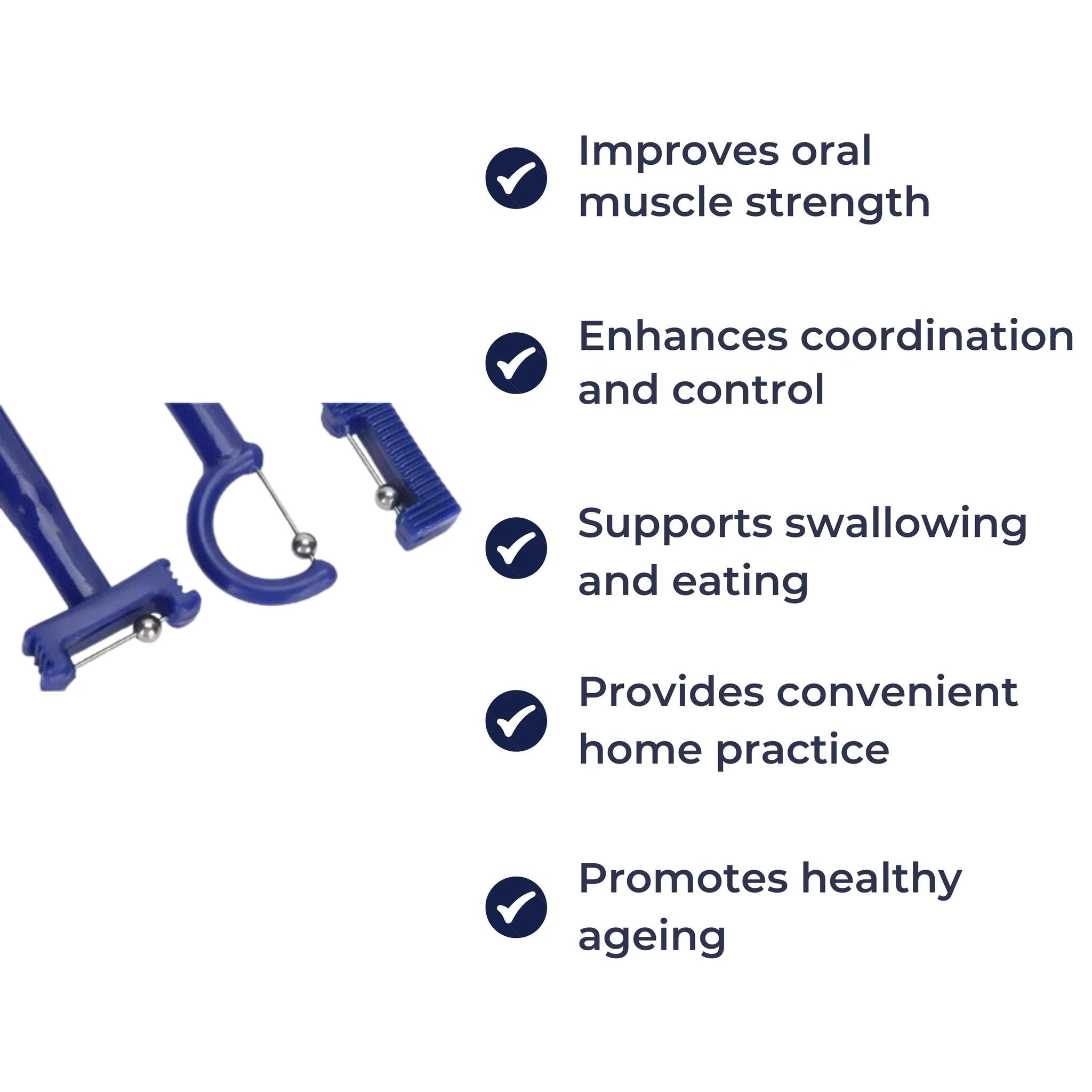 3-Piece Tongue Tip Exerciser – Non-Slip Handle – Improves Speech & Swallowing Control Bowlift by Bowlift