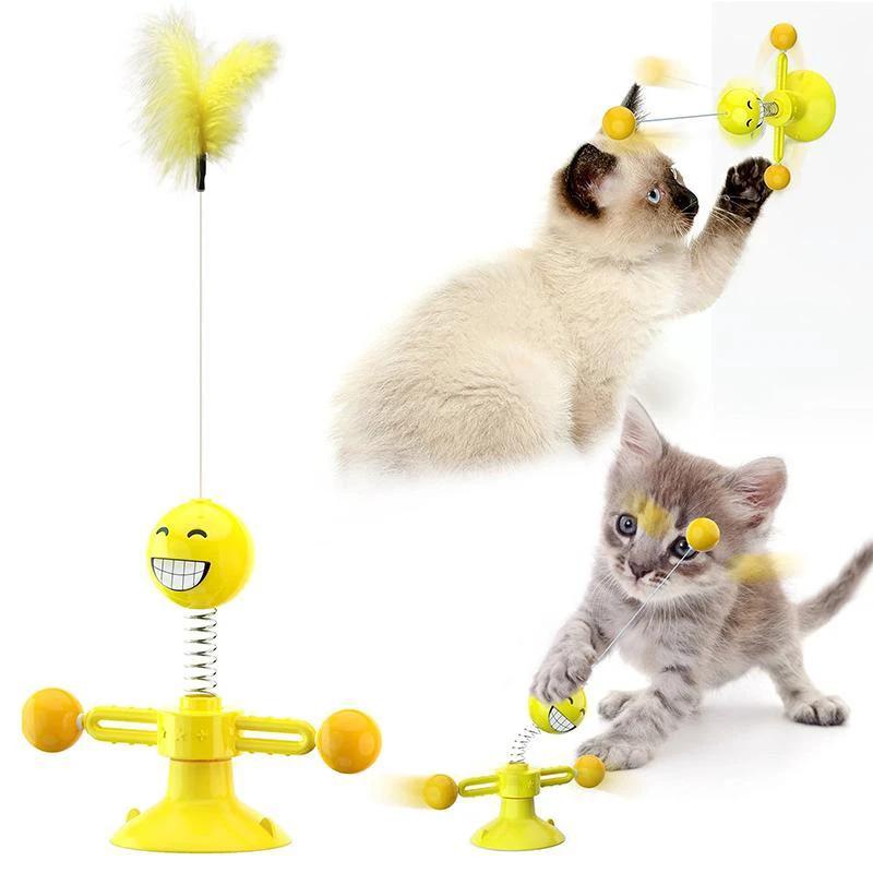 Multifunctional spinning toy for cats by Bowlift