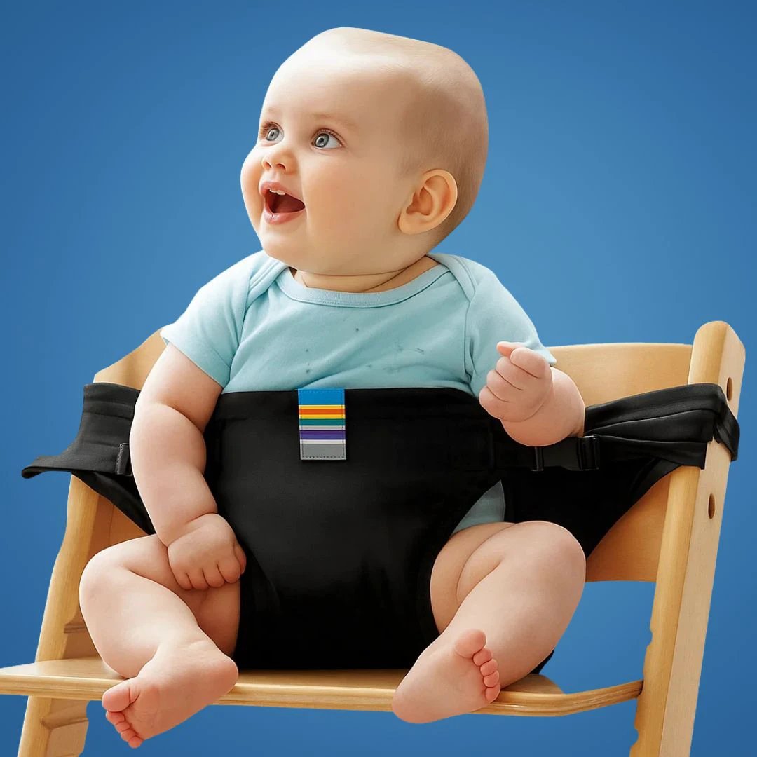 SeatGuard | Baby Chair Harness – Secure Adjustable Fit – Breathable Cotton Fabric – Portable Dining Safety Solution for Travelling Parents Bowlift by Bowlift
