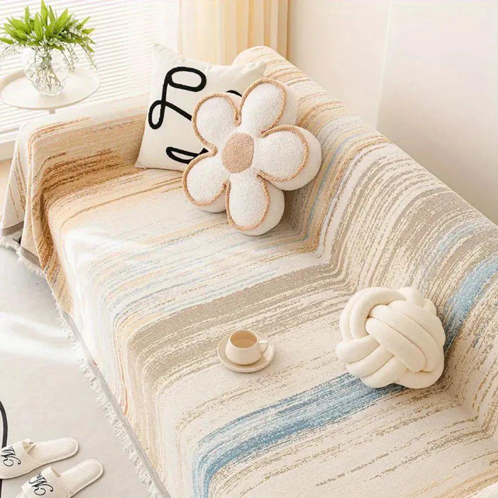 Serene Stripes Sofa Cover by Casa & Beyond