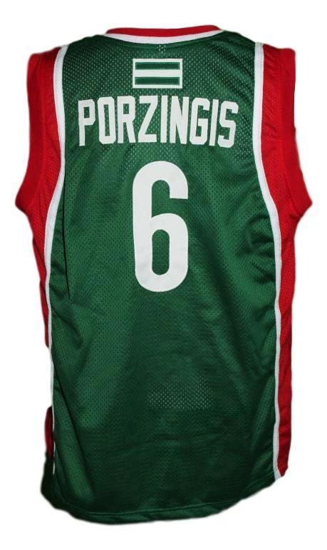 Kristaps Porzingis Jersey #6 Sevilla Baloncesto Basketball New Green by My store basketball