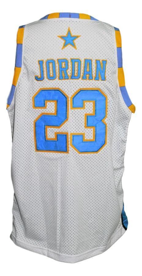 Michael Jordan Jersey #23 Laney High School Basketball White by My store basketball