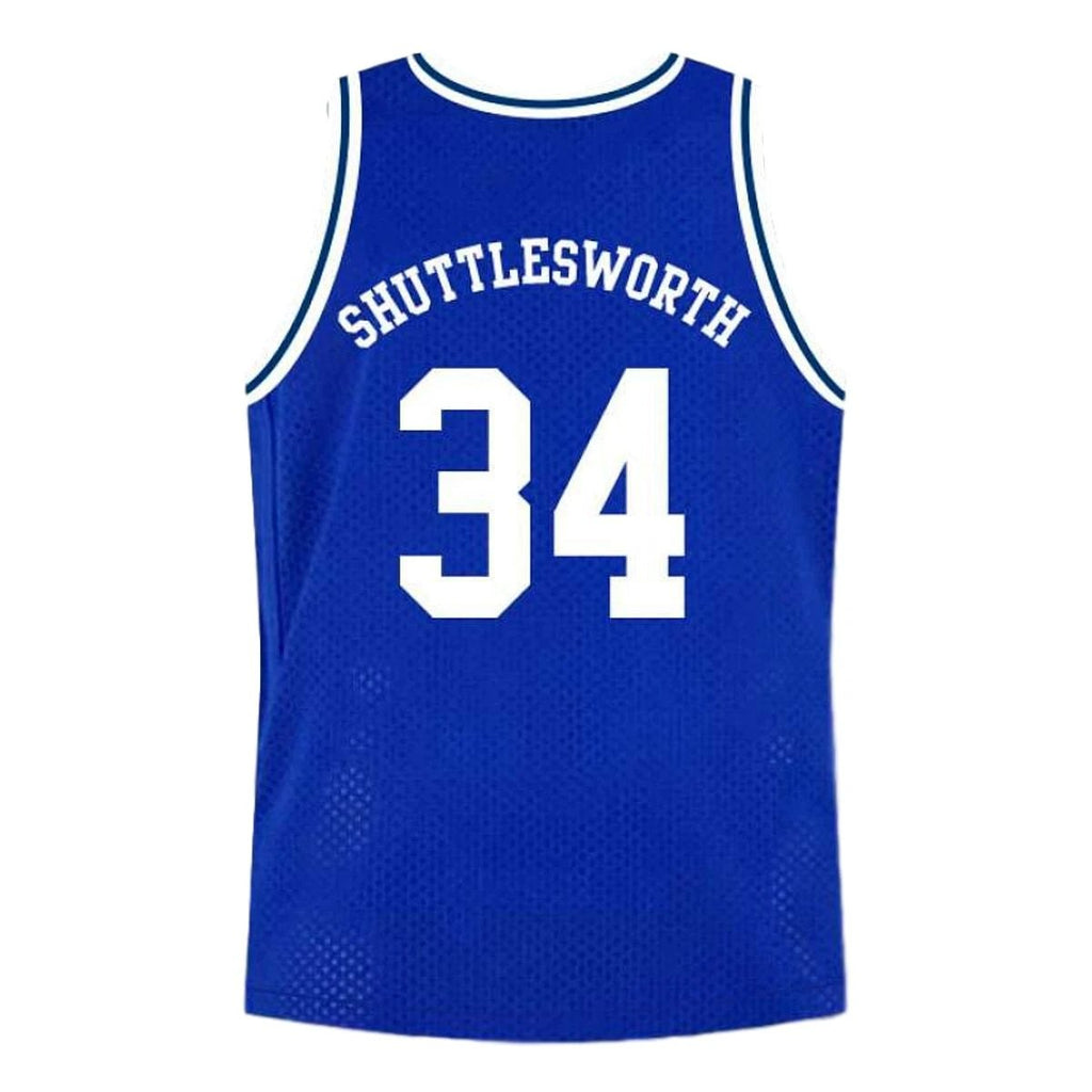 Shuttlesworth Jersey #34 Lincoln High School Ray Allen Basketball Blue by My store basketball