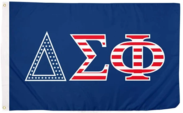 Delta Sigma Phi USA Letter Fraternity Flag -3 x 5 ft Banner-100% polyester-2 Metal Grommets by flagsshop