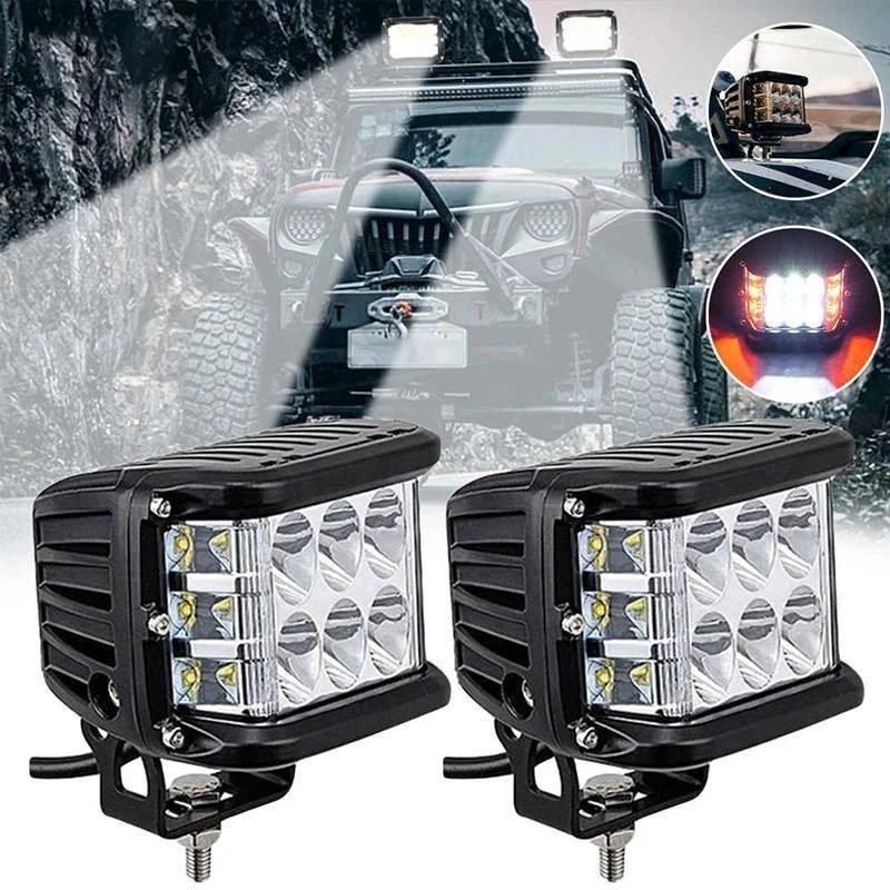 LED strobe spotlight with three sides for car by Bowlift
