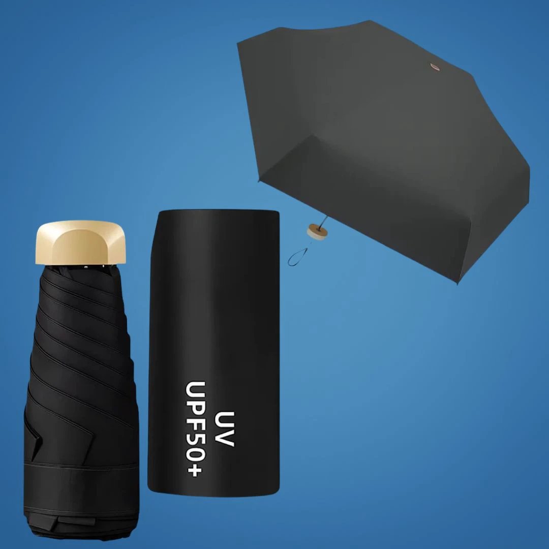 UrbanBrolly | Mini UV Folding Umbrella – UPF 50+ Sun Protection – Water‑Repellent – Lightweight Pocket‑Size Travel Use Bowlift by Bowlift