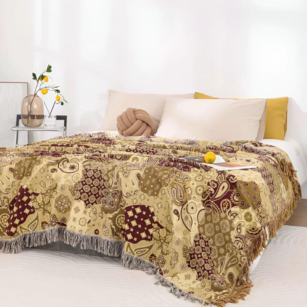 Bohemian Paisley Bliss Blanket by Casa & Beyond
