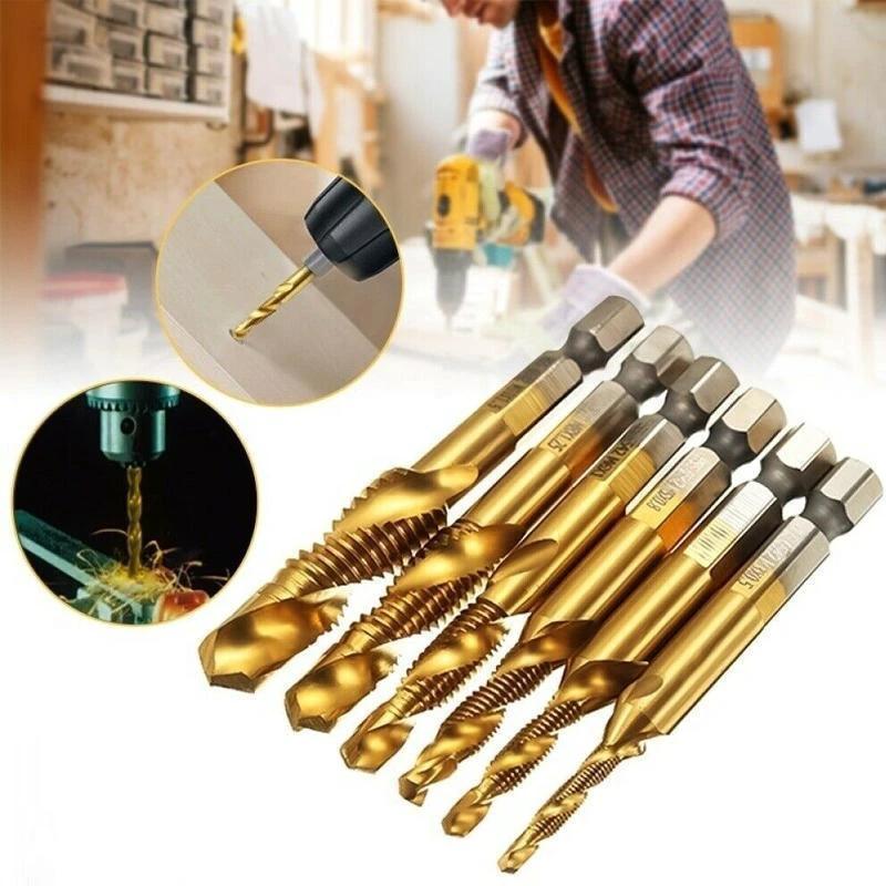 Set of 6 metric tap drill bits by Bowlift
