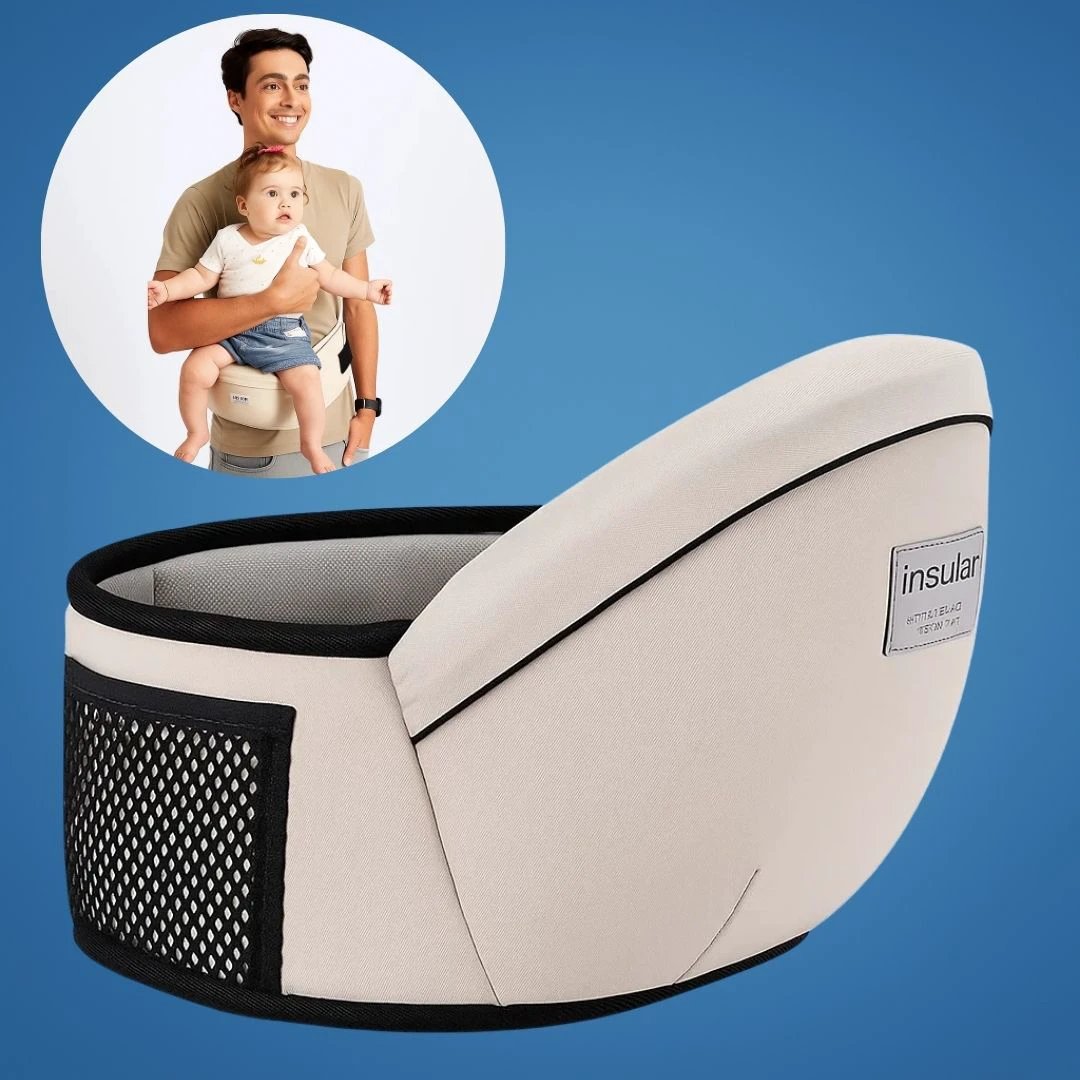 SureCarry | Ergonomic Hip‑Seat Carrier – Even Weight Distribution – Tear‑Resistant Nylon – Hands‑Free Support for Travelling Parents Bowlift by Bowlift