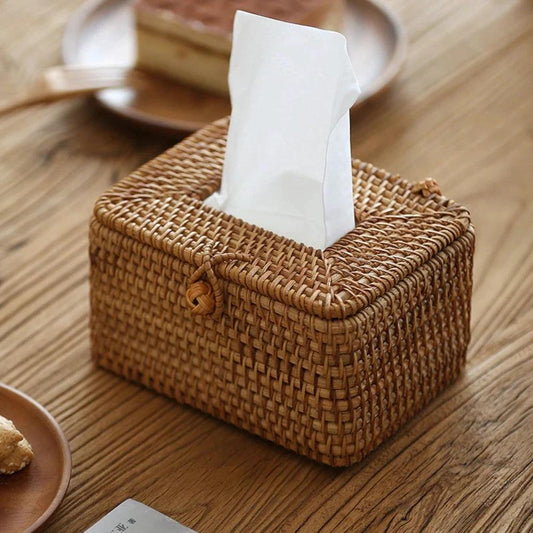 Bespoke Rattan Tissue Box by Casa & Beyond
