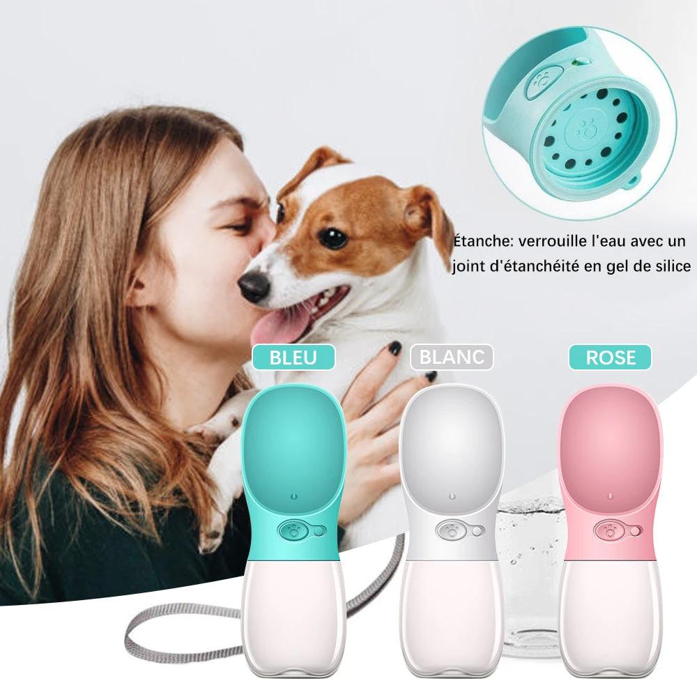 Portable water bottle for pets outdoors by Bowlift